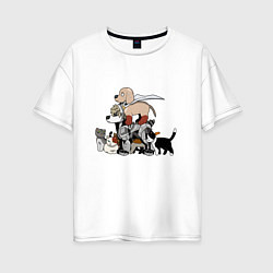 Футболка оверсайз женская One Punch Man, цвет: белый