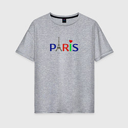 Женская футболка оверсайз Paris