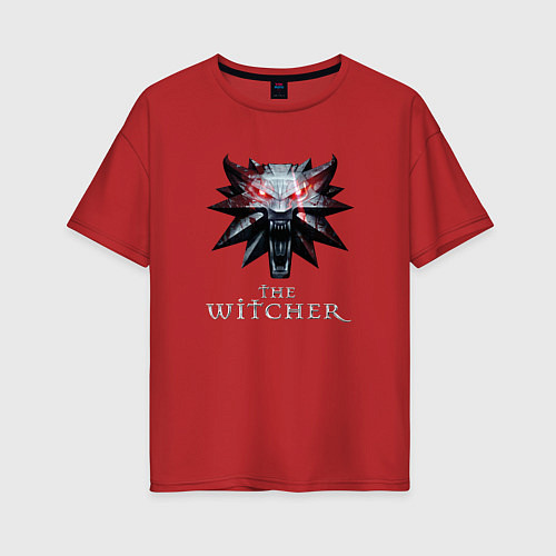 Женская футболка оверсайз The Witcher / Красный – фото 1