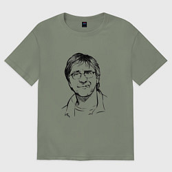 Футболка оверсайз женская Юрий Шевчук ДДТ, цвет: авокадо