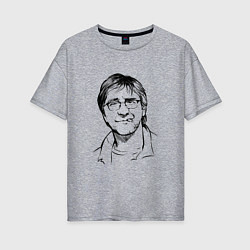 Футболка оверсайз женская Юрий Шевчук ДДТ, цвет: меланж