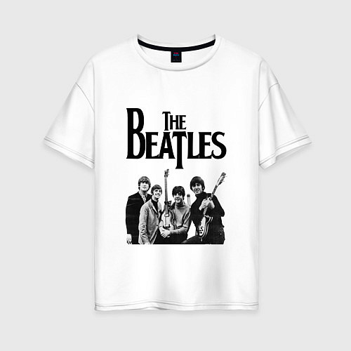 Женская футболка оверсайз The Beatles / Белый – фото 1