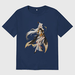 Футболка оверсайз женская Нин Гуан, цвет: тёмно-синий