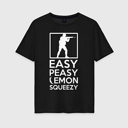 Женская футболка оверсайз Изи пизи лемон сквизи CS GO