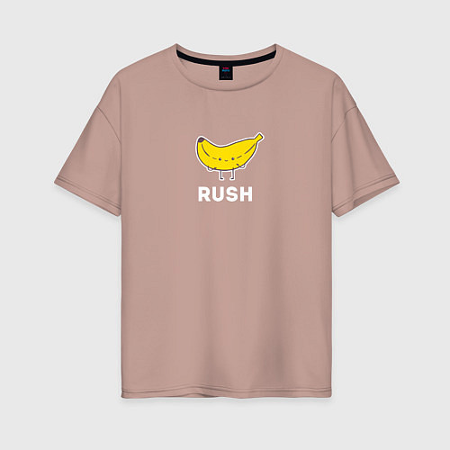 Женская футболка оверсайз RUSH BANANA / Пыльно-розовый – фото 1