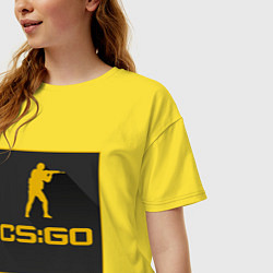 Футболка оверсайз женская CS GO Z, цвет: желтый — фото 2