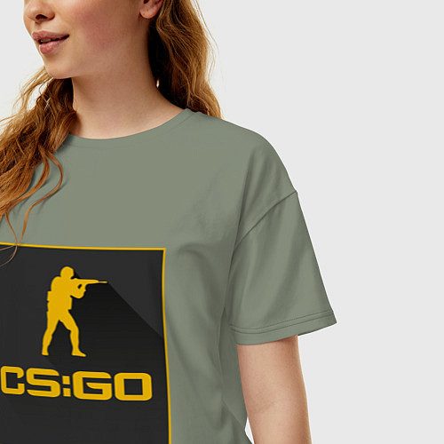 Женская футболка оверсайз CS GO Z / Авокадо – фото 3