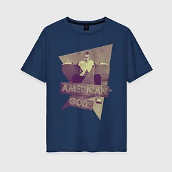 Женская футболка оверсайз Техномальчик Американские Боги