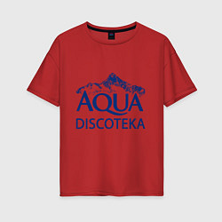 Футболка оверсайз женская AQUADISCOTEKA, цвет: красный