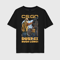 Женская футболка оверсайз CS:GO DUST 2