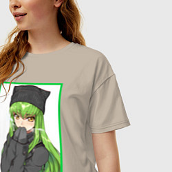 Футболка оверсайз женская C C Code Geass, цвет: миндальный — фото 2