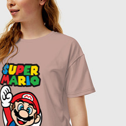 Футболка оверсайз женская Mario, цвет: пыльно-розовый — фото 2