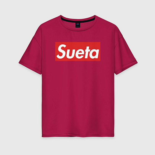 Женская футболка оверсайз Sueta / Маджента – фото 1