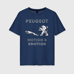 Женская футболка оверсайз Пежо Ягуар Emotion