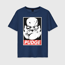Женская футболка оверсайз Pudge Dota Пудж