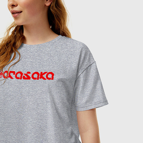 Женская футболка оверсайз ARASAKA / Меланж – фото 3