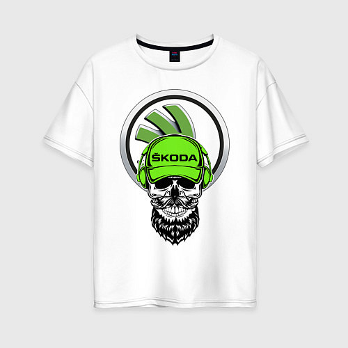 Женская футболка оверсайз Шкодавод спина Z / Белый – фото 1