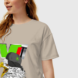 Футболка оверсайз женская Skoda VRS Шкода Z, цвет: миндальный — фото 2