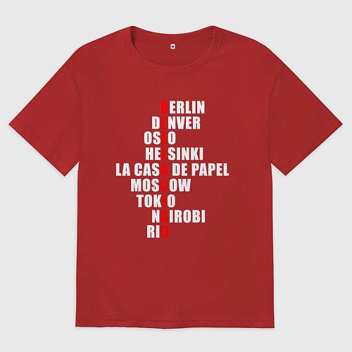 Женская футболка оверсайз La Casa de Papel / Красный – фото 1