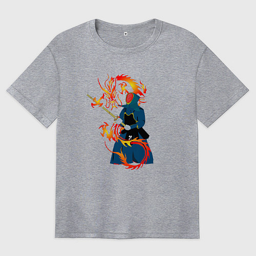 Женская футболка оверсайз Война драконов / Меланж – фото 1