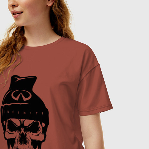 Женская футболка оверсайз Infinity Инфинити Z / Кирпичный – фото 3