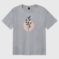 Футболка оверсайз женская Flowers, цвет: меланж