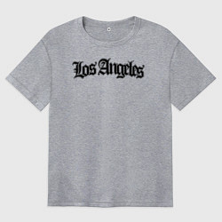 Футболка оверсайз женская Los Angeles, цвет: меланж