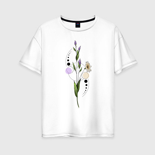 Женская футболка оверсайз Flo / Белый – фото 1