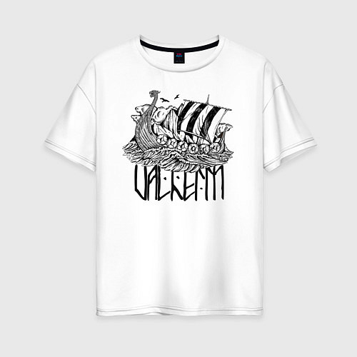 Женская футболка оверсайз Valheim / Белый – фото 1