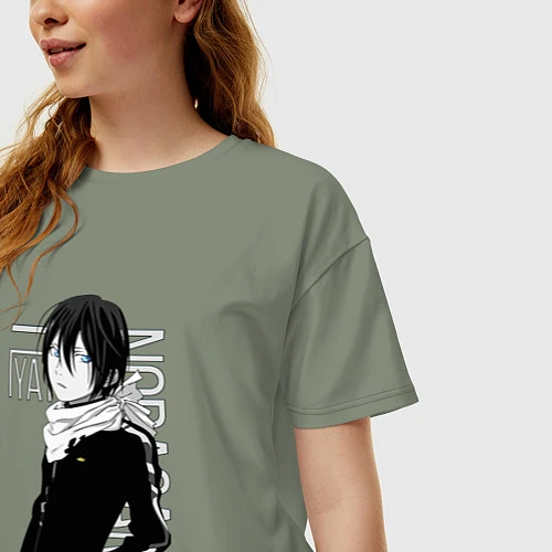 Женская футболка оверсайз Бездомный бог / Авокадо – фото 3