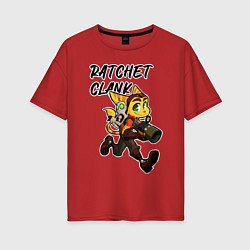 Женская футболка оверсайз Ratchet & Clank