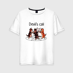 Женская футболка оверсайз Calling the Devil