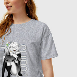 Футболка оверсайз женская No Game No Life, цвет: меланж — фото 2