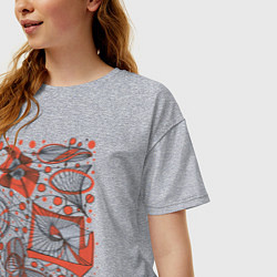 Футболка оверсайз женская Кинетическая скульптура, цвет: меланж — фото 2