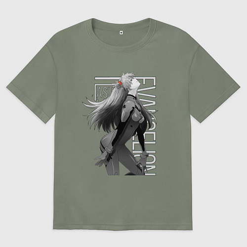 Женская футболка оверсайз Евангелион / Авокадо – фото 1