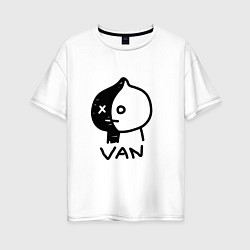 Женская футболка оверсайз VAN ВАН