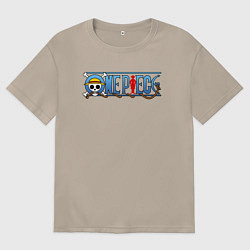 Футболка оверсайз женская ONE PIECE ВАН ПИС, цвет: миндальный