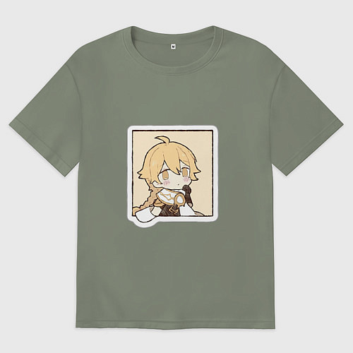 Женская футболка оверсайз Путешественник / Авокадо – фото 1