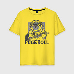 Футболка оверсайз женская Pug & Roll, цвет: желтый