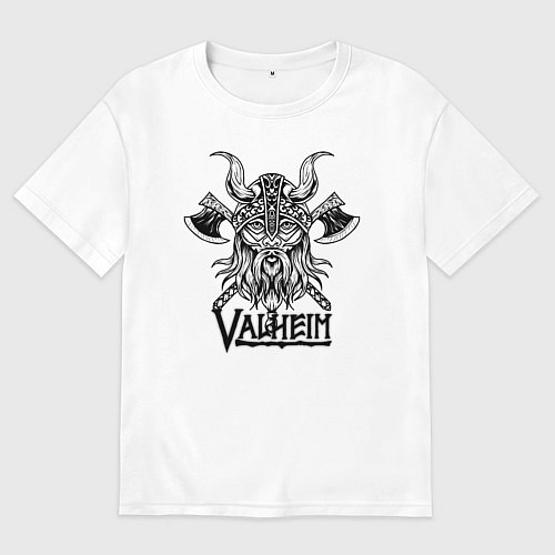 Женская футболка оверсайз Valheim / Белый – фото 1