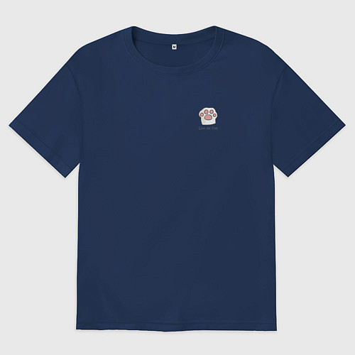 Женская футболка оверсайз Give me five Дай пять / Тёмно-синий – фото 1