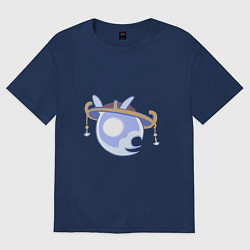 Футболка оверсайз женская Дух Скарамучча, цвет: тёмно-синий