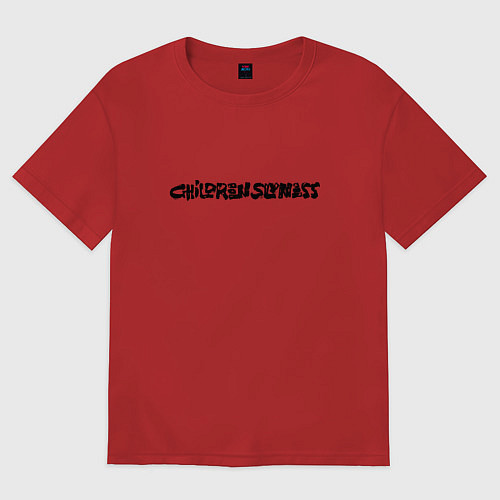 Женская футболка оверсайз Children Slyness line / Красный – фото 1