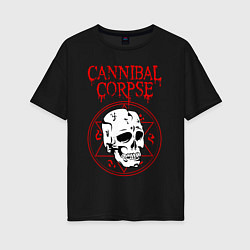 Футболка оверсайз женская CANNIBAL CORPSE, цвет: черный