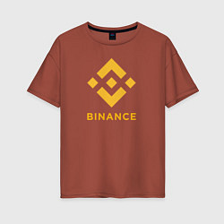 Женская футболка оверсайз BINANCE БИНАНС БИРЖА