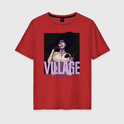 Женская футболка оверсайз Resident evil vampire