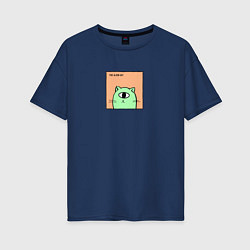Женская футболка оверсайз Инопланетный кот