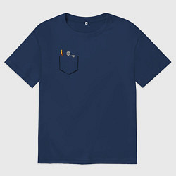 Женская футболка оверсайз Дарк соулс карман