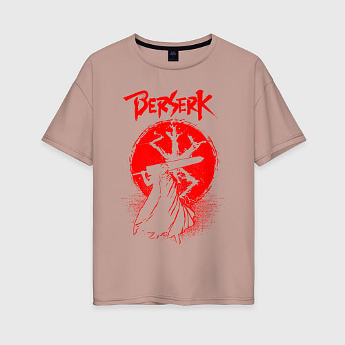 Женская футболка оверсайз BERSERK / Пыльно-розовый – фото 1