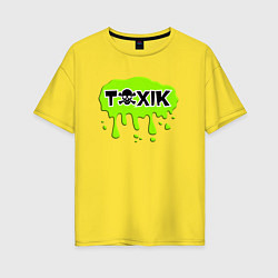 Футболка оверсайз женская Токсик toxik, цвет: желтый